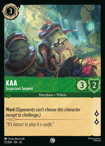 72/204·EN·10 Kaa - Suspicious Serpent (Common)