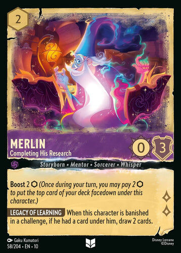 58/204·EN·10 Merlin - Completing His Research (Uncommon)