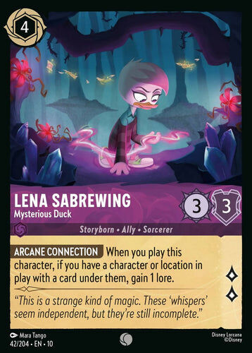 42/204·EN·10 Lena Sabrewing - Mysterious Duck (Common)