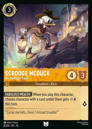 8/204·EN·10 Scrooge McDuck - On the Right Track (Uncommon)