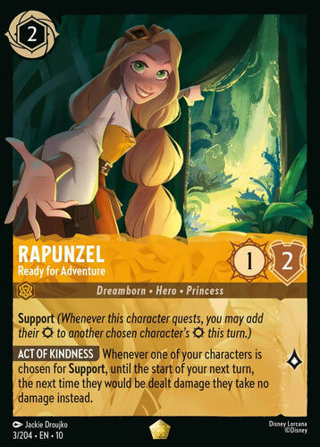 3/204·EN·10 Rapunzel - Ready for Adventure (Legendary)