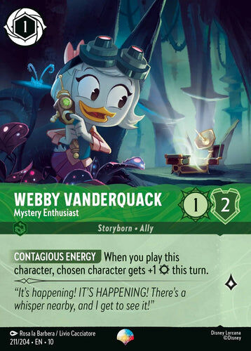 211/204·EN·10 Webby Vanderquack - Mystery Enthusiast (Epic)