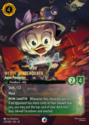 229/204·EN·10 Webby Vanderquack - Junior Prospector (Eachanted)