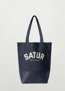 BT058 SATUR 不褪色牛仔布單肩袋 深藍