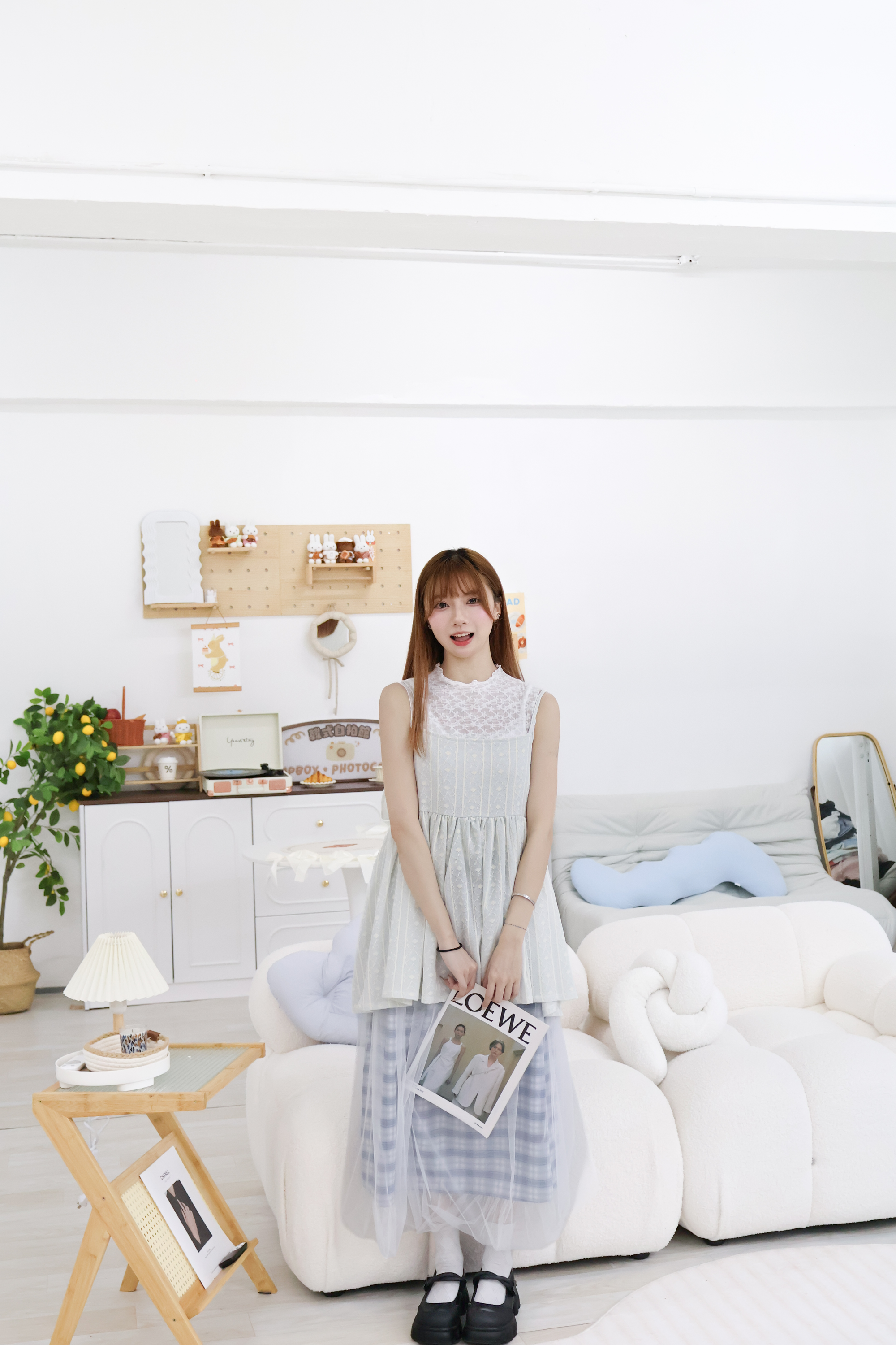直紋小花吊帶背心 · 3色入