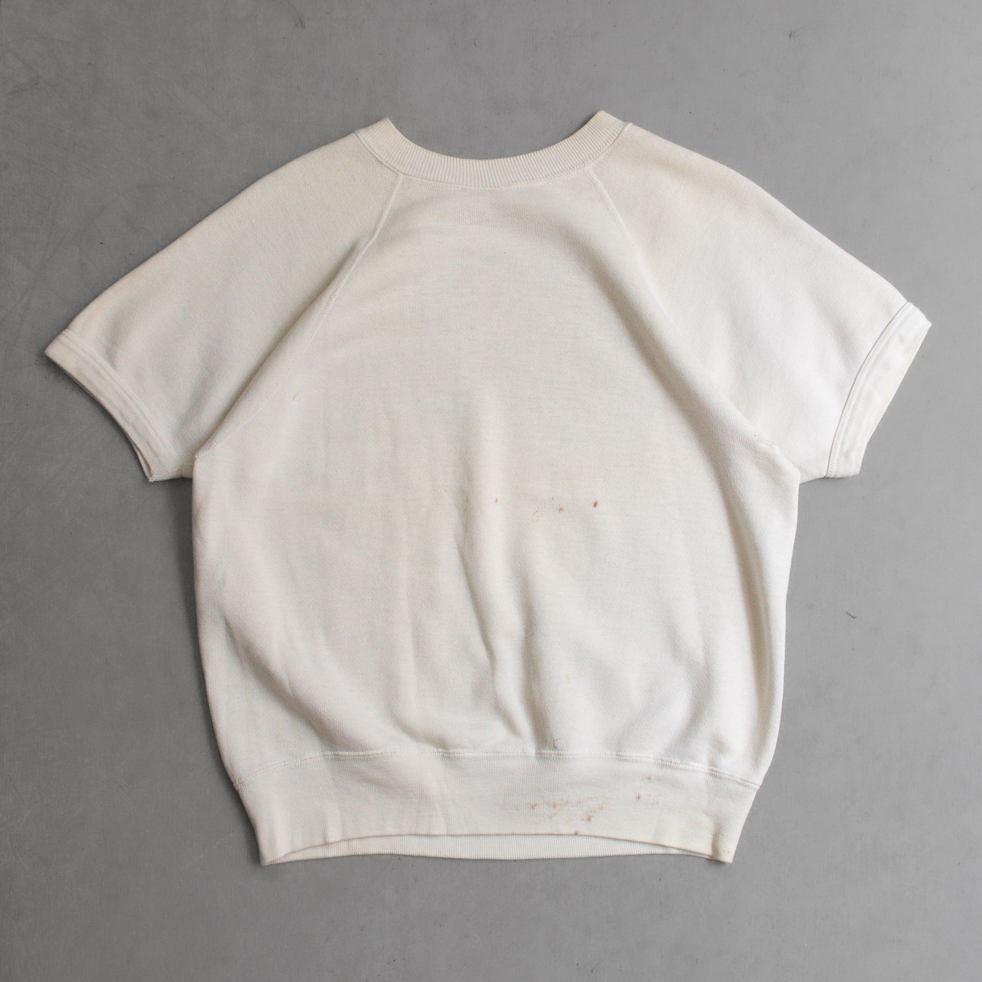 60S VINTAGE S/S SWEATSHIRT 美國 白色 印花 拉克蘭 短袖 大學T
