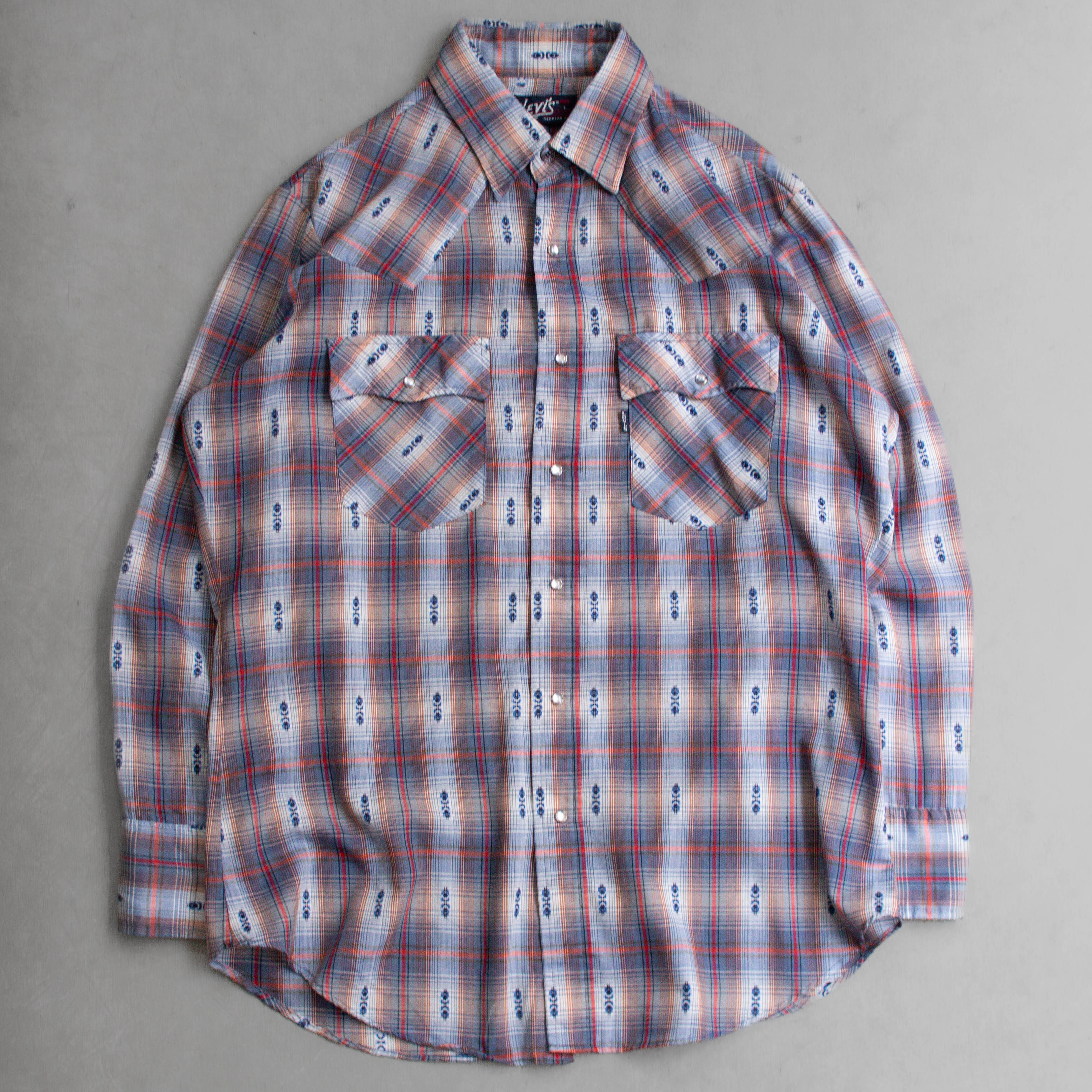 LEVIS PLAID WESTERN SHIRT 美國 紅藍 格紋 西部 長袖 襯衫