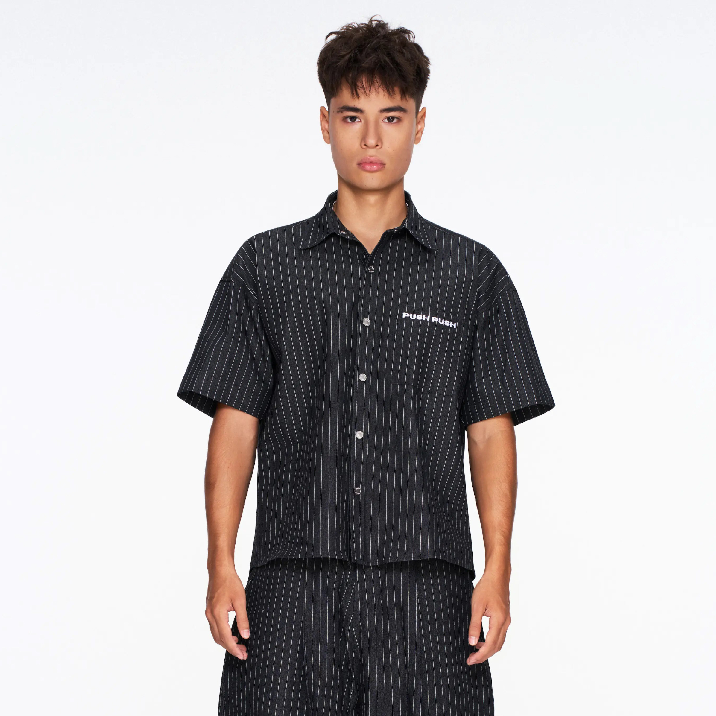 PUSH PUSH Veev Shirt 條紋口袋 短袖襯衫