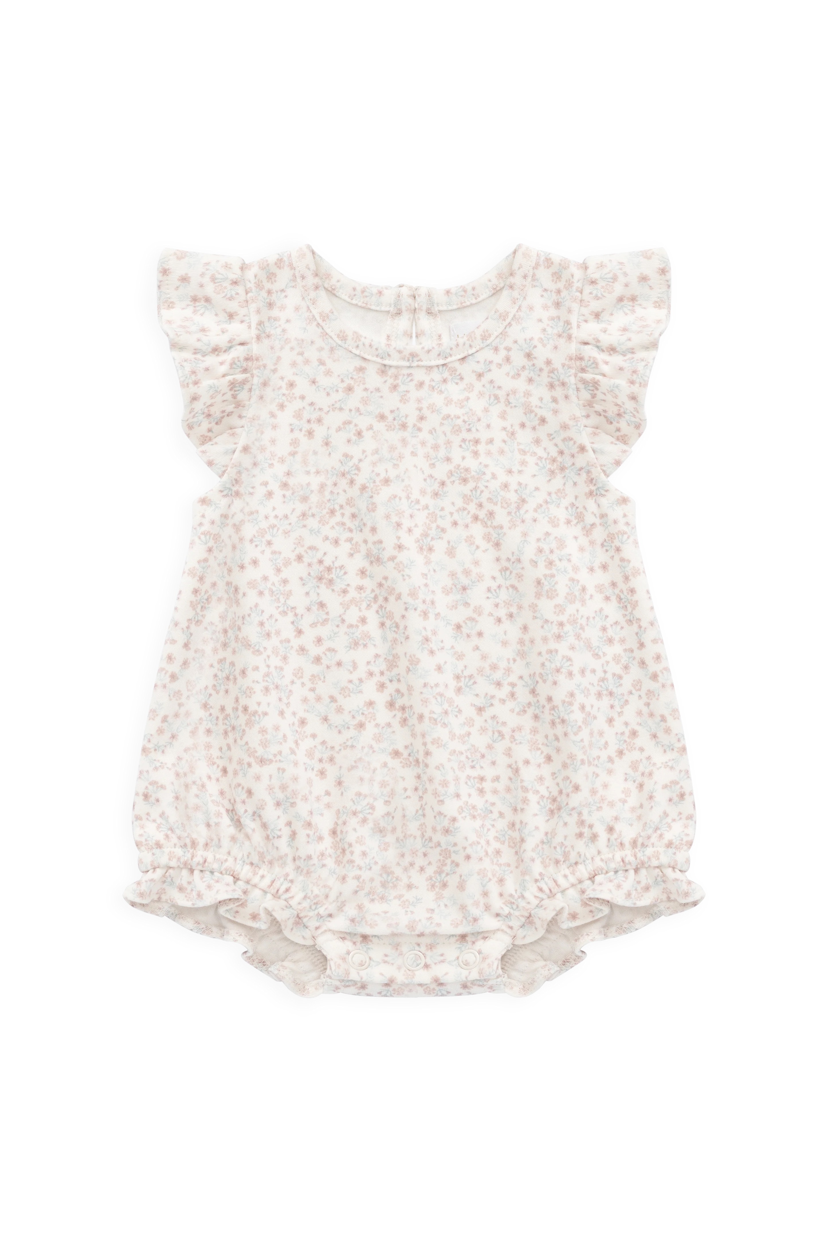 【預購】JAMIE KAY -Organic Cotton Adrienne Playsuit（Posy Milk）