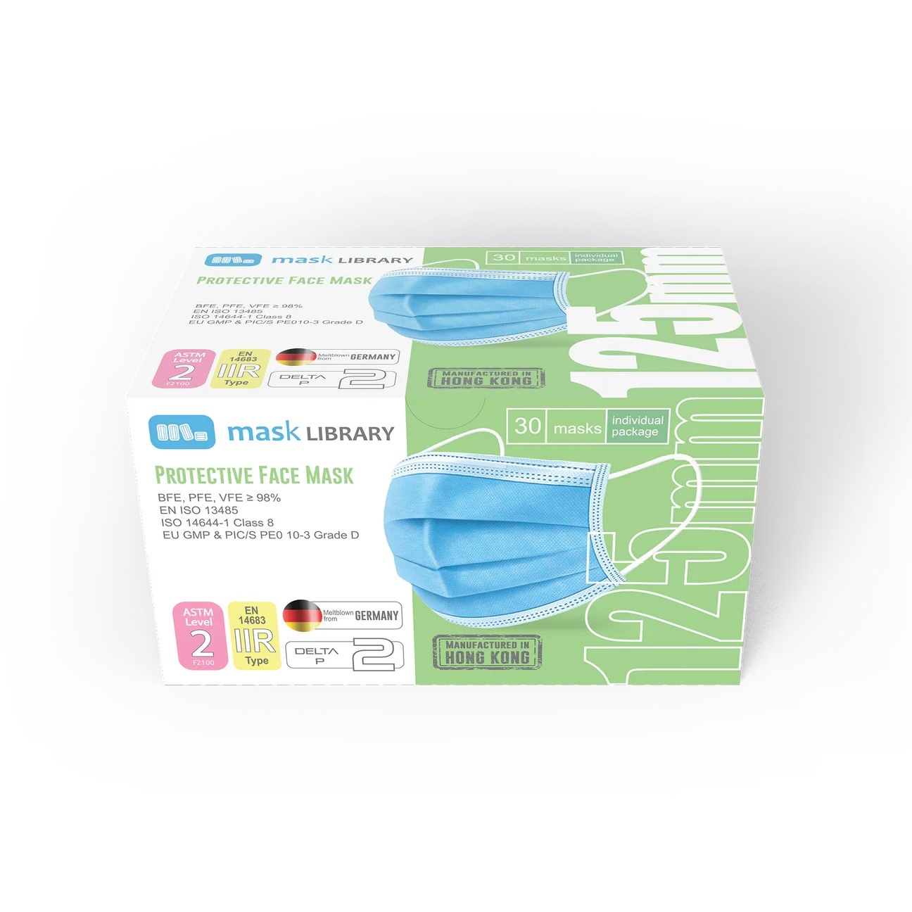 Mask Library 小童口罩 ASTM Level 2 125mm (50 個一盒)
