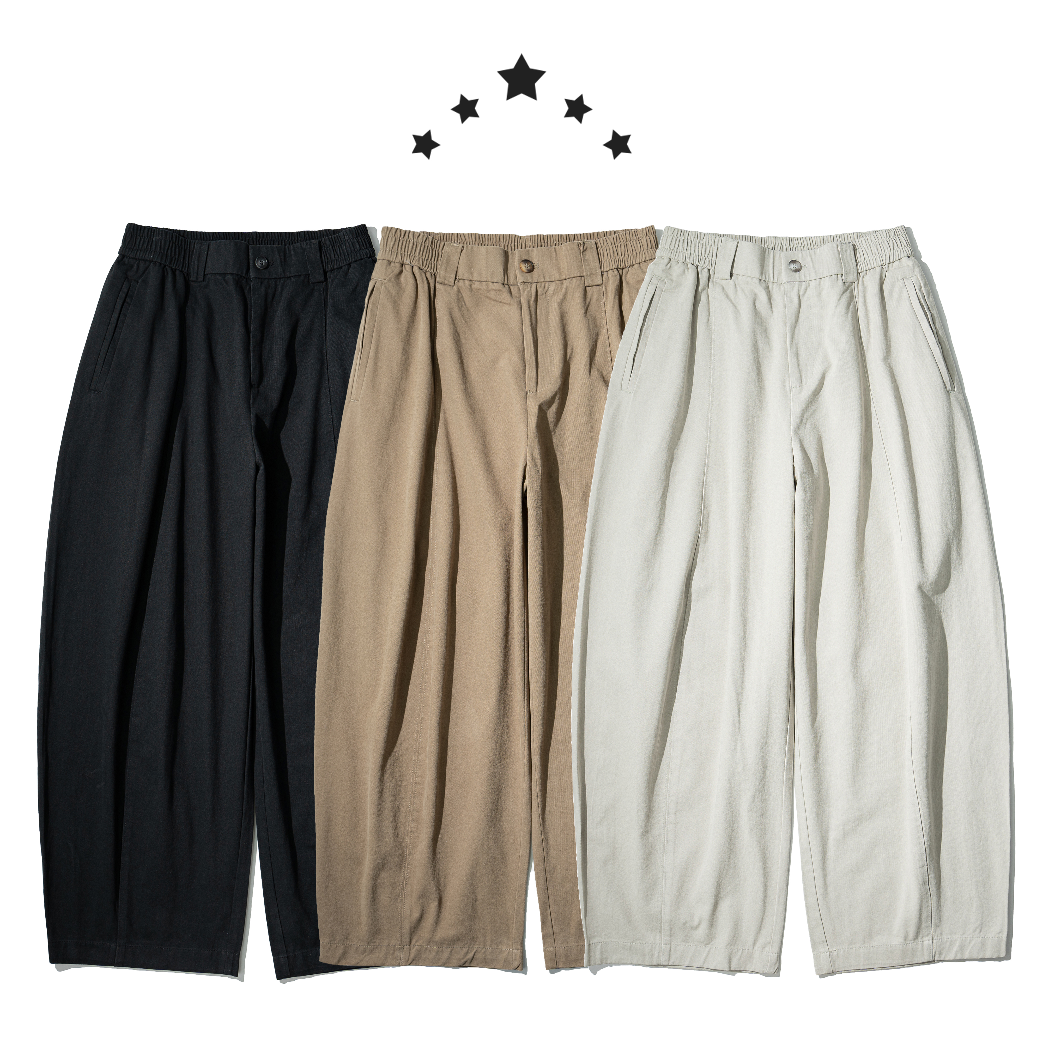 Curved Wide Leg Pants 闊腿 彎刀長褲 [A133]