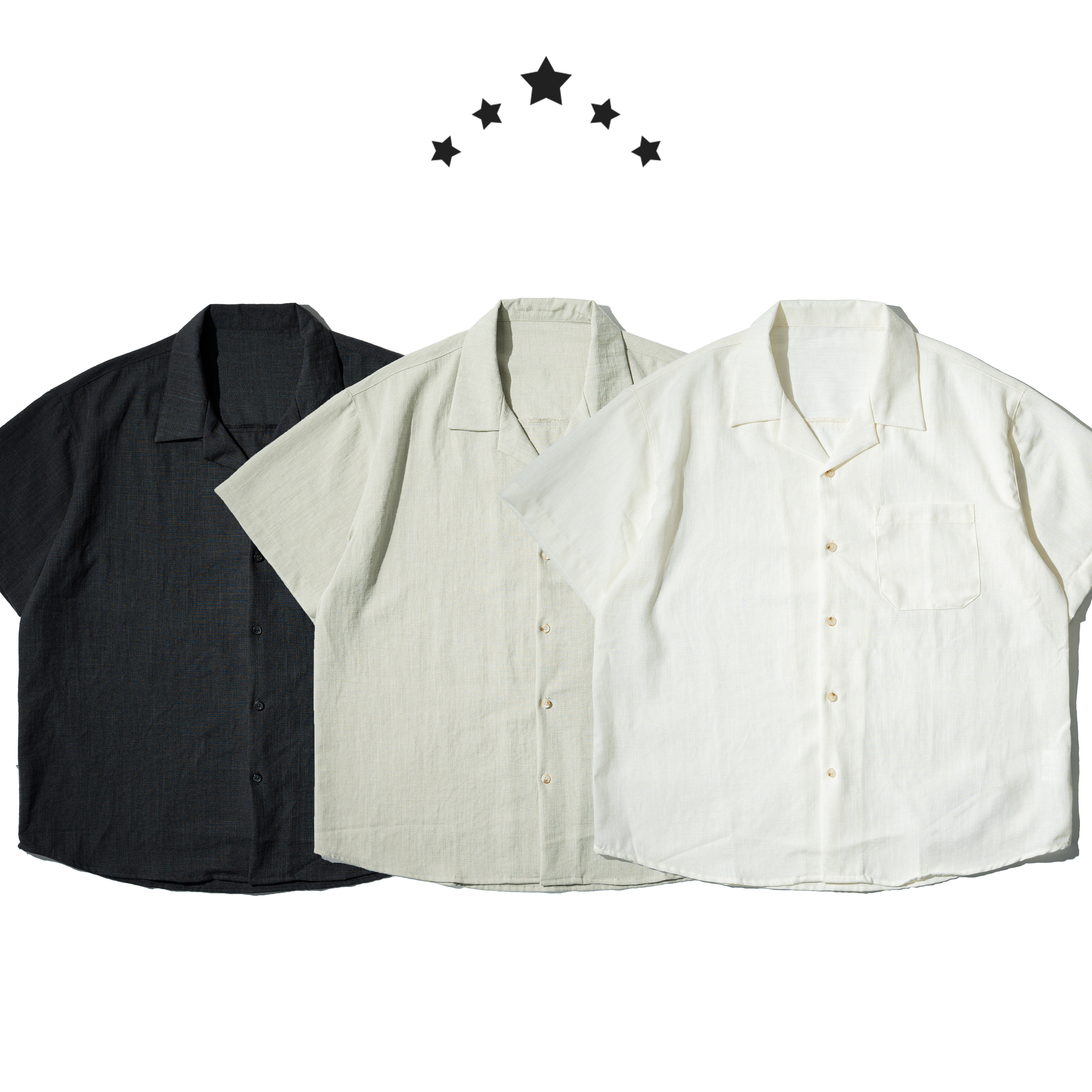 Cotton Linen Cuban Shirts 棉麻 古巴領 短袖襯衫 [O-567]