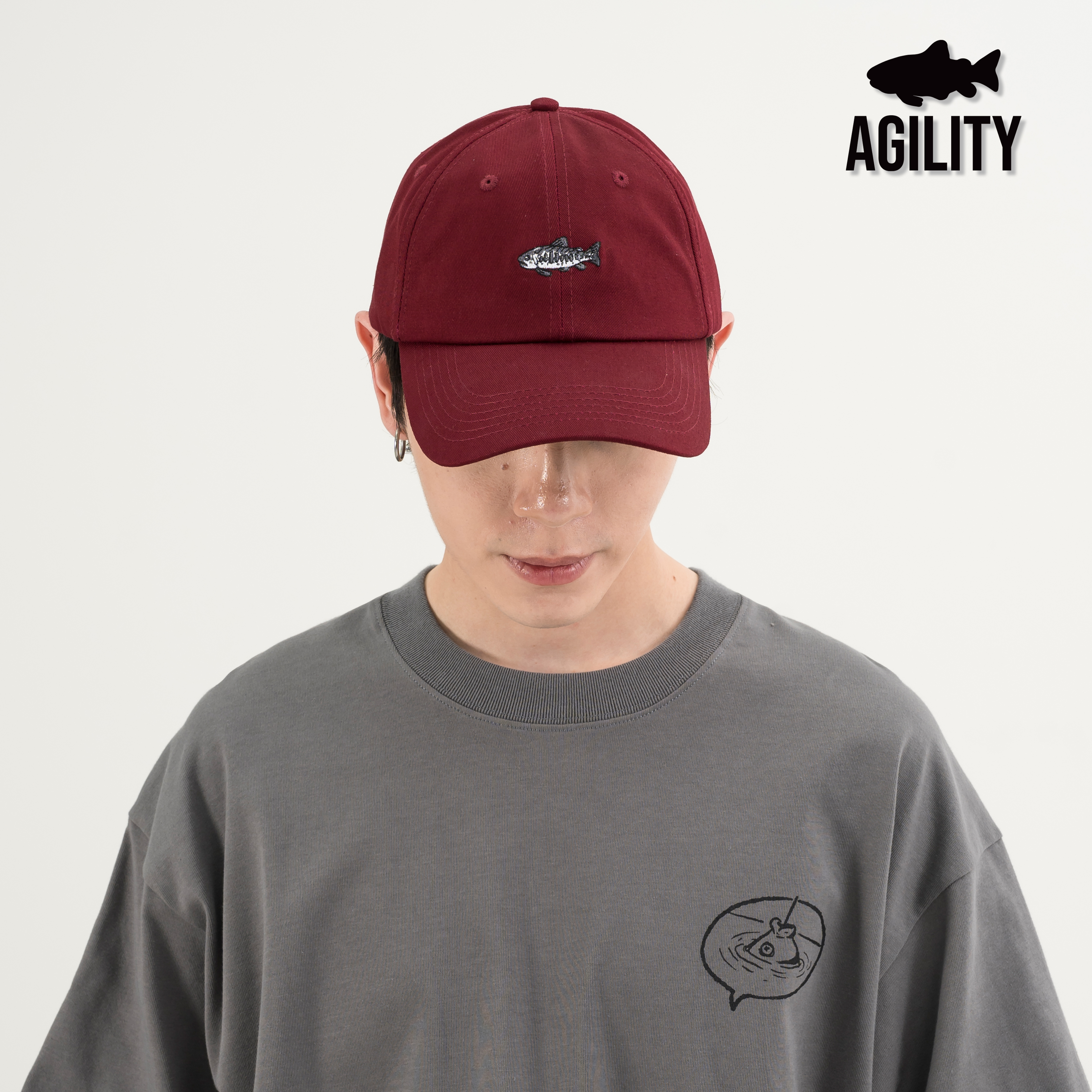 AGILITY Embroidery Baseball Cap 鮭魚刺繡 棒球帽 [CA1]
