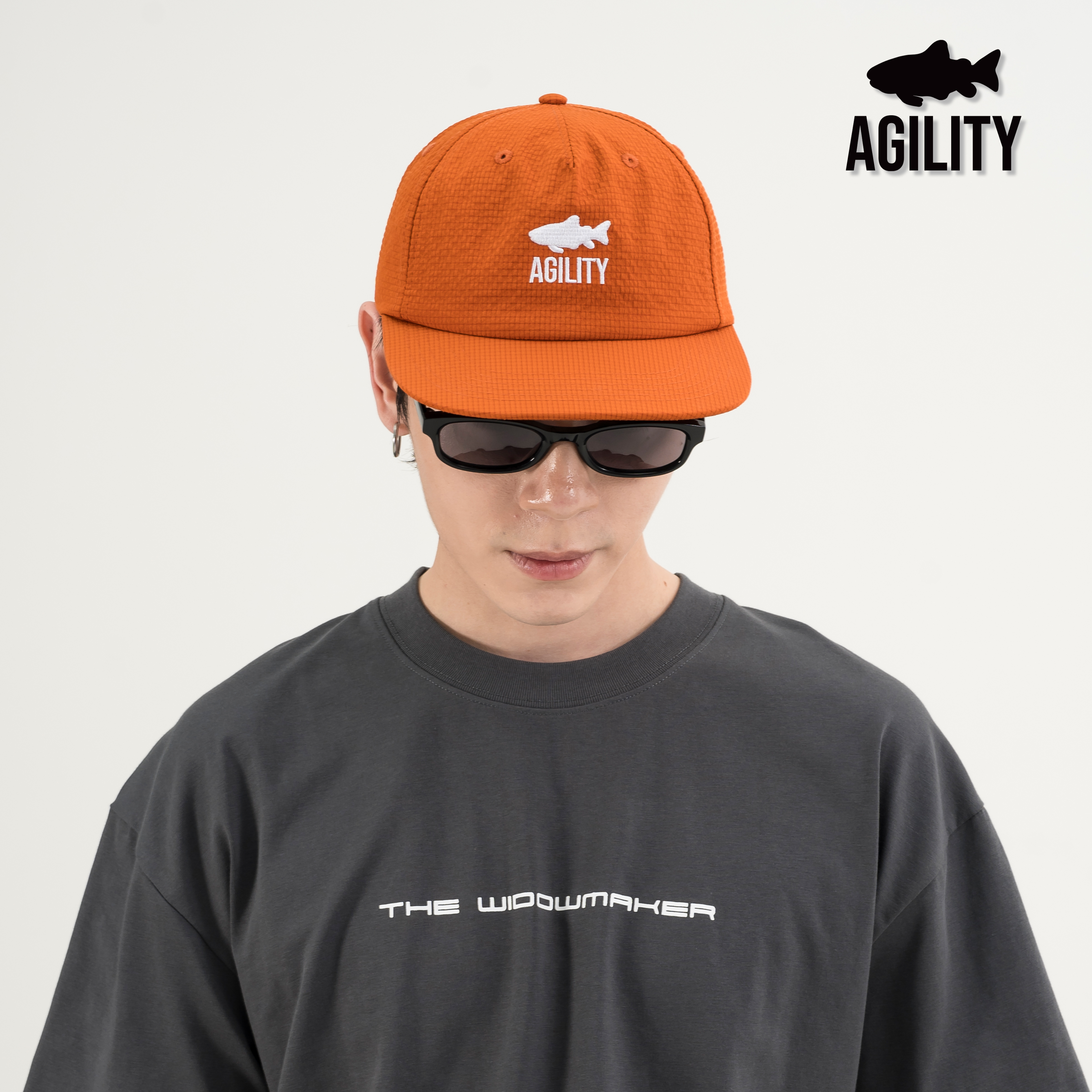 AGILITY Seersucker 6 Panel Cap 魚影刺繡 泡泡紗 六分割帽 [CA5]