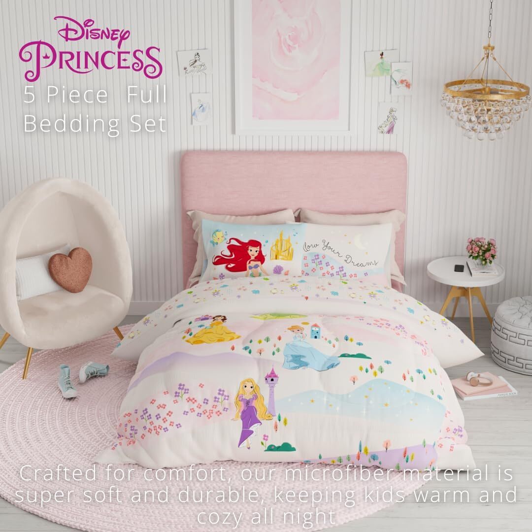 美國 Disney Princess 5 件裝床上套裝 (單人床)
