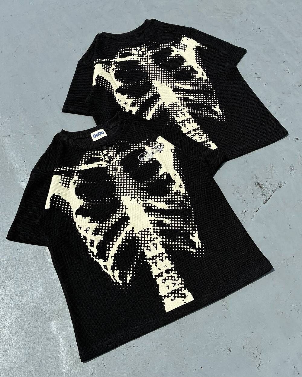 【9090】0627發售新品 Dot Bone Thermal Henley Neck Tee