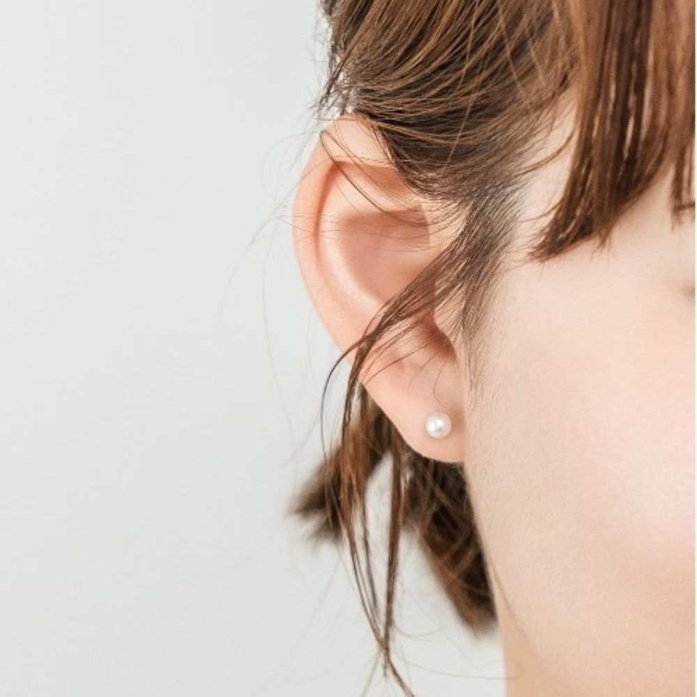 【me.luxe】K10單純珍珠耳環-4MM