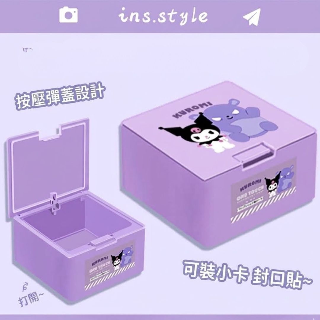 佻皮魔女 Sanrio|按壓彈蓋式小物收納盒 / 桌上置物盒
