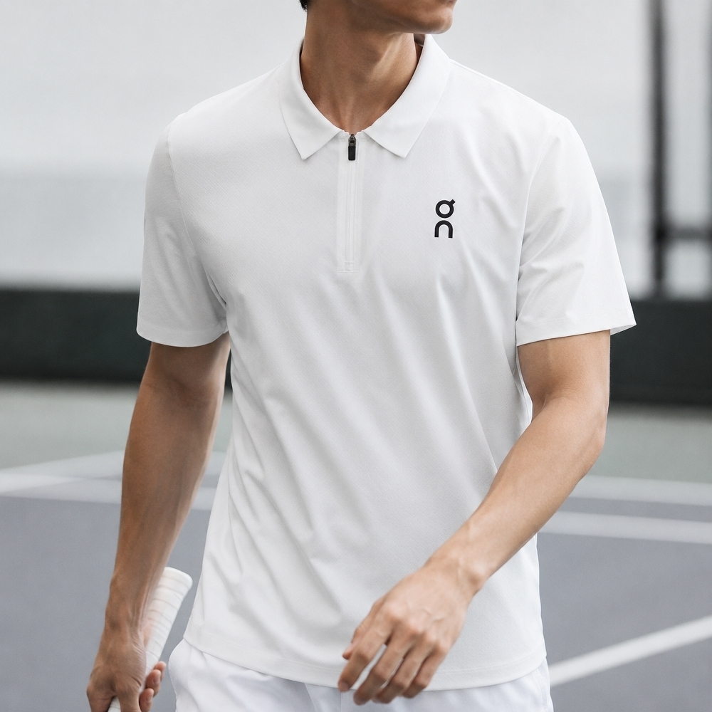 ON 昂跑 Court Polo 極簡拉鍊 質感修身 輕量排汗 網球 高爾夫 運動 Polo衫 [1MG1016]