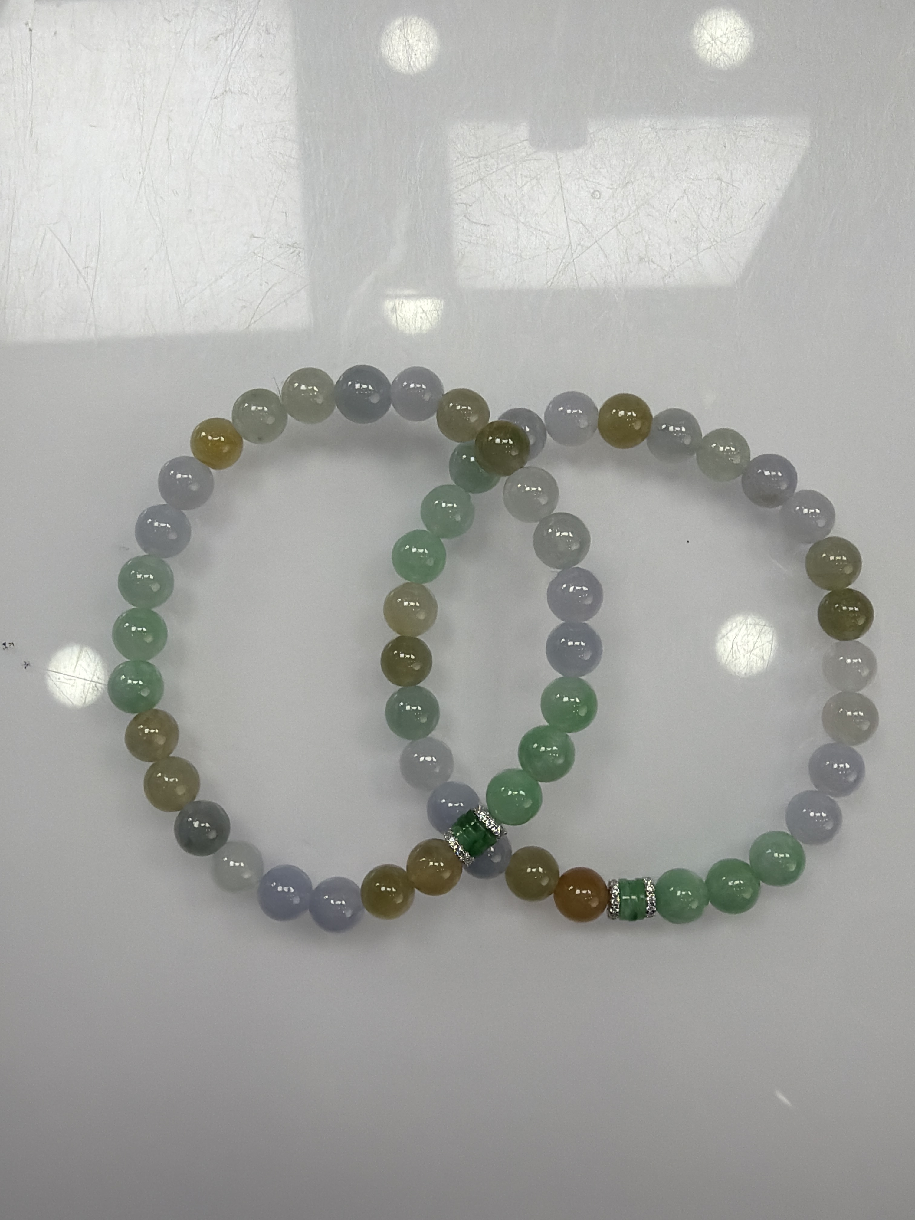 UB50 翡翠多彩手串 約6mm (TT6660) **連證書