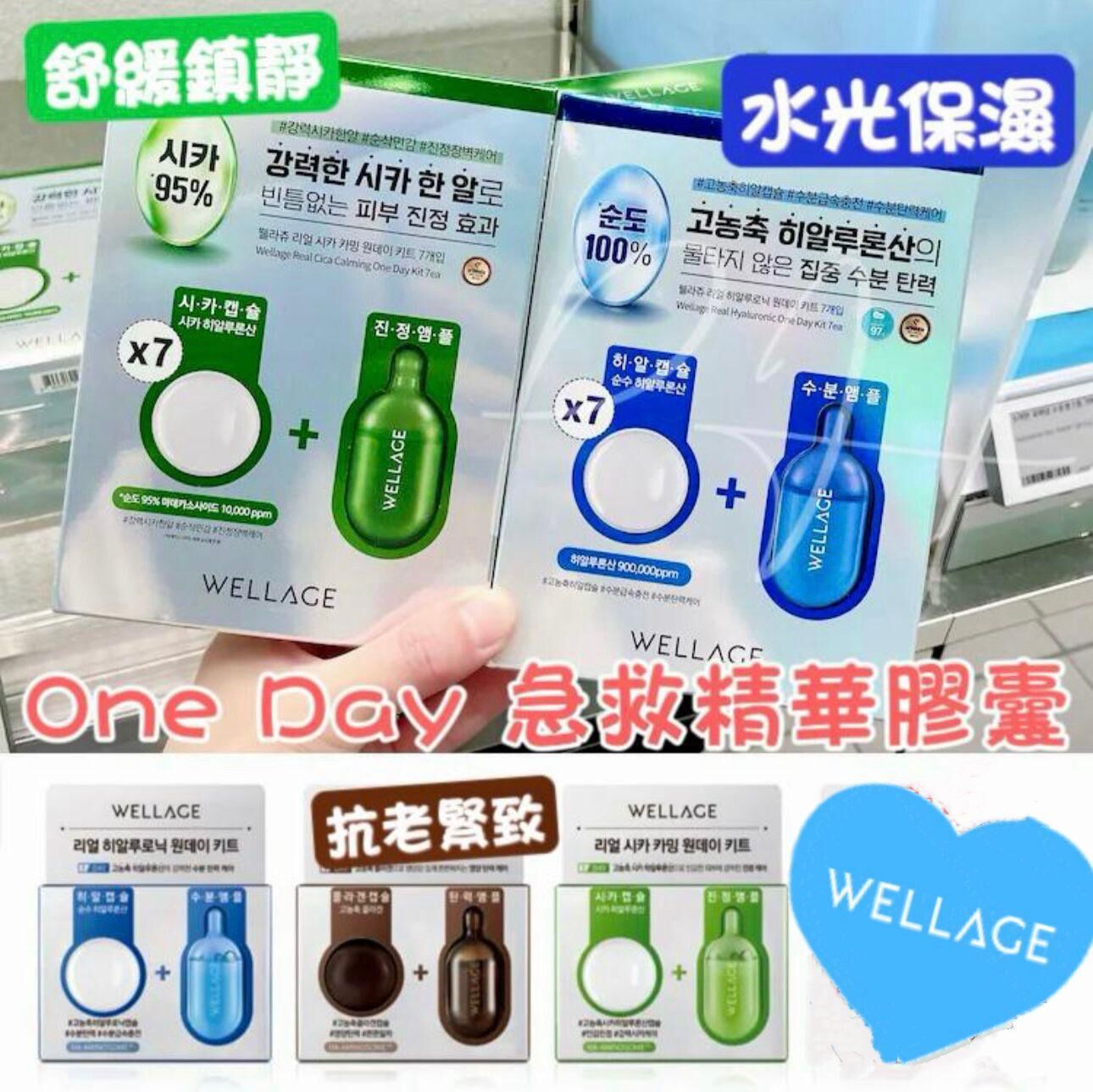 韓國 WELLAGE 急救精華膠囊 (3款) 1盒7個
