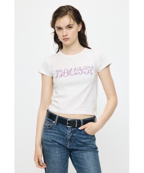 MOUSSY / METALLIC LIQUID MOUSSY T-SHIRT