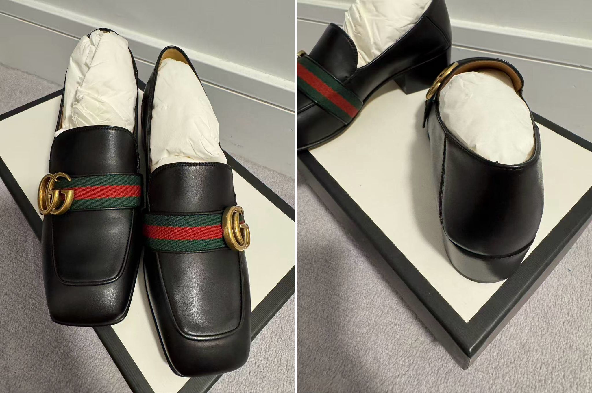 Gucci Peyton loafers blacks size 35.5