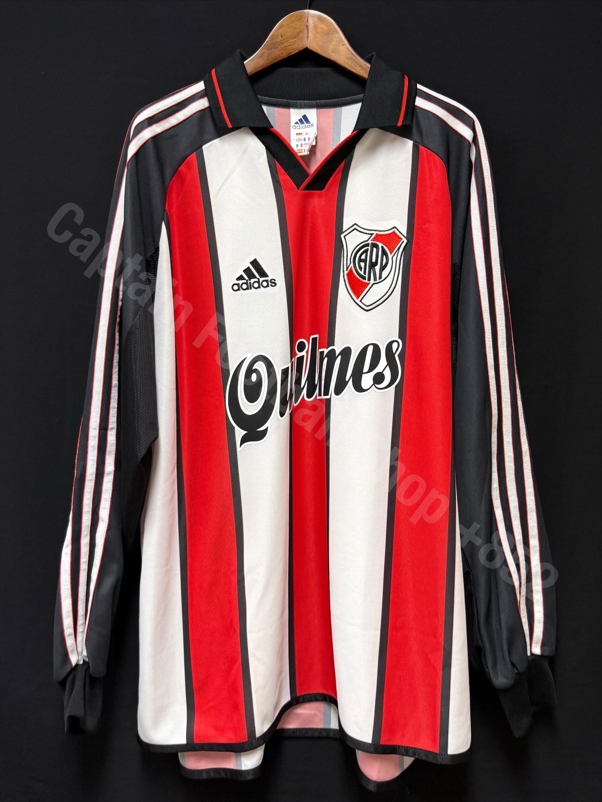 (Player Issue) River Plate 2000-2002 Adidas L/S Away Player Issue Shirt #7 SAVIOLA