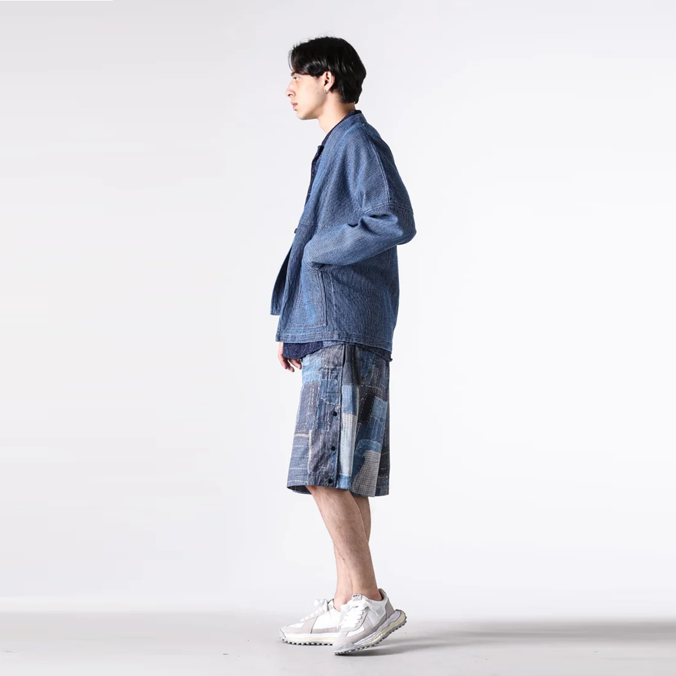 FDMTL JAPAN 2026 BORO SIDE BUTTON KNEE SHORTS *MADE IN JAPAN - PRE ORDER ITEM (預訂中)
