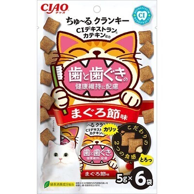 CIAO Churu 牙齒及牙肉健康系列 吞拿魚節味脆脆餅  5g x 6包裝