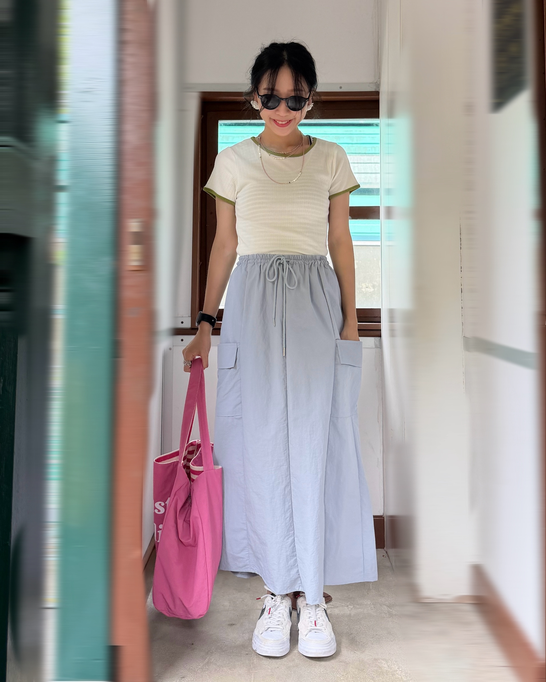 6月新品♥風褸質地Sk[全橡筋腰]