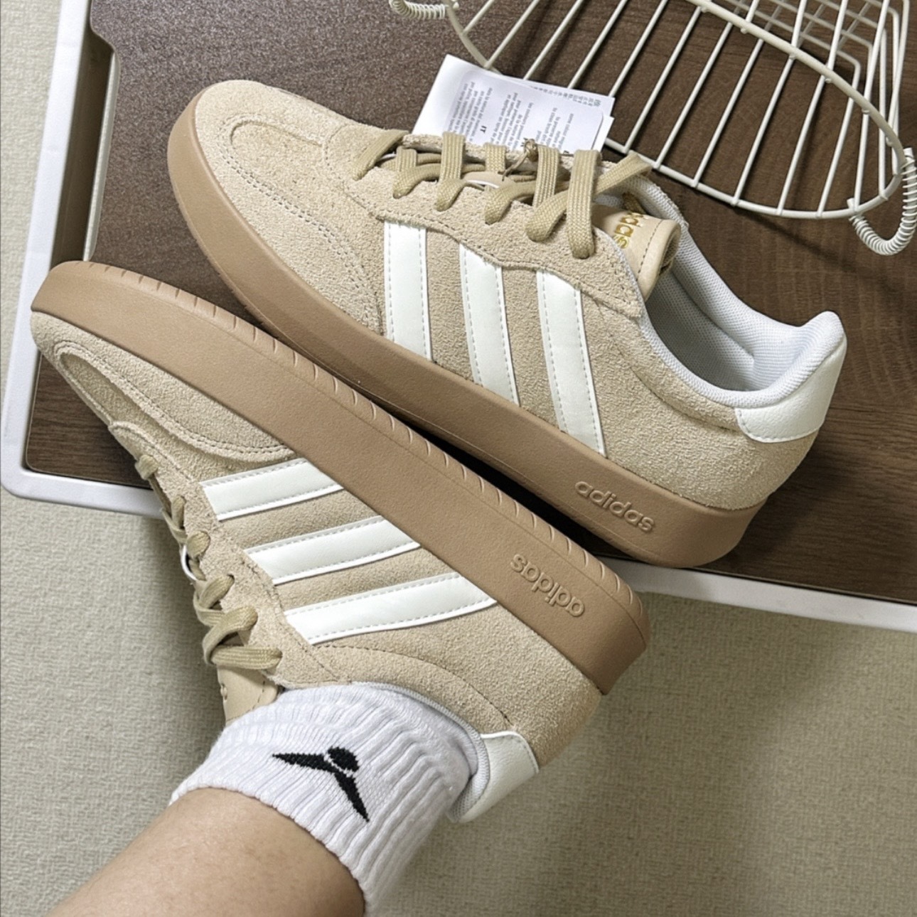 ADIDAS ORIGINALS BARREDA 卡其 奶茶 德訓鞋 休閒鞋 愛迪達 KH7000
