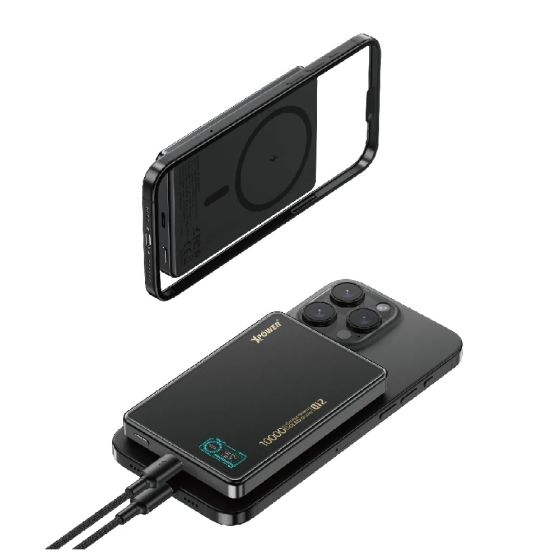 (3C認證版) XPower MagDigita 10000mAh PD3.0+QI2 彩屏磁吸移動電源