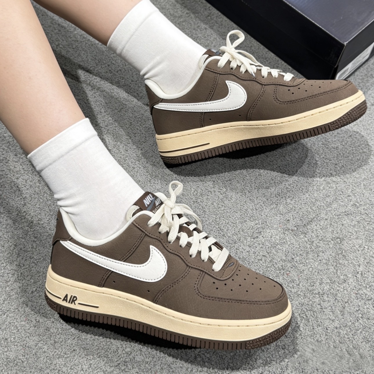 NIKE AIR FORCE 1 美拉德 棕色 棕白 男女 休閒鞋 空軍一號 FZ3592-259