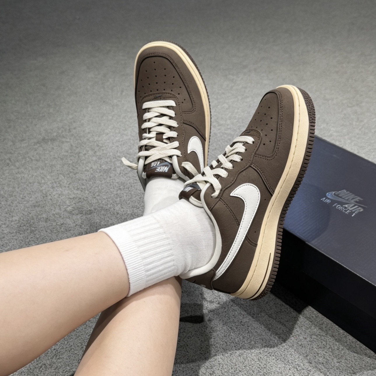 NIKE AIR FORCE 1 美拉德 棕色 棕白 男女 休閒鞋 空軍一號 FZ3592-259