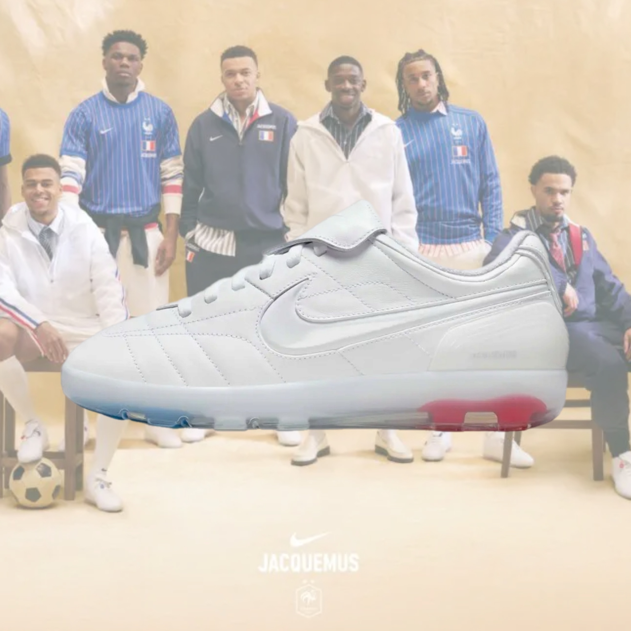 JACQUEMUS x NIKE CRYOSHOT 白 藍紅 足球鞋 世界盃 男鞋 IO0619-100