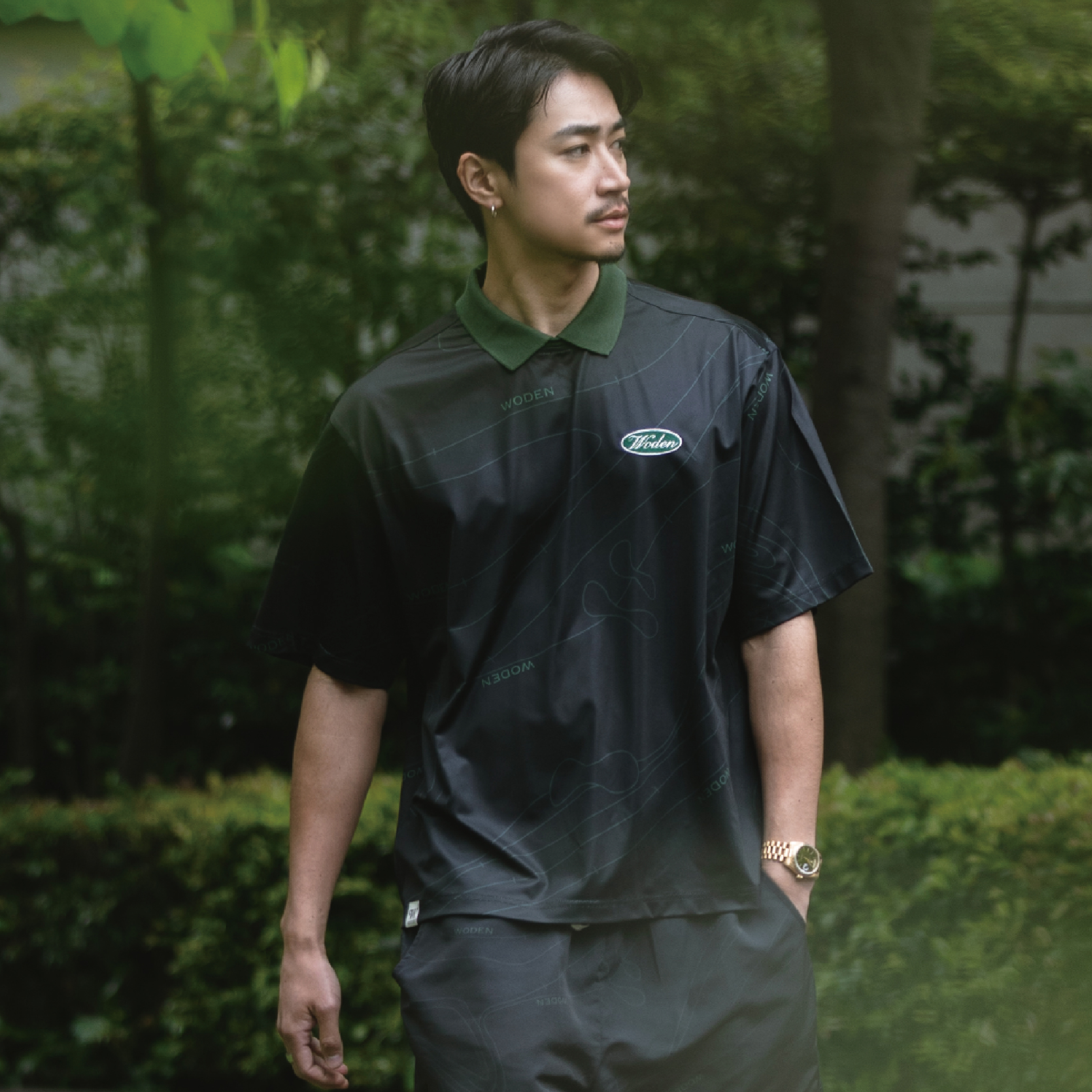 WODEN® Contour lines Polo Tee 流線圖像Polo衫