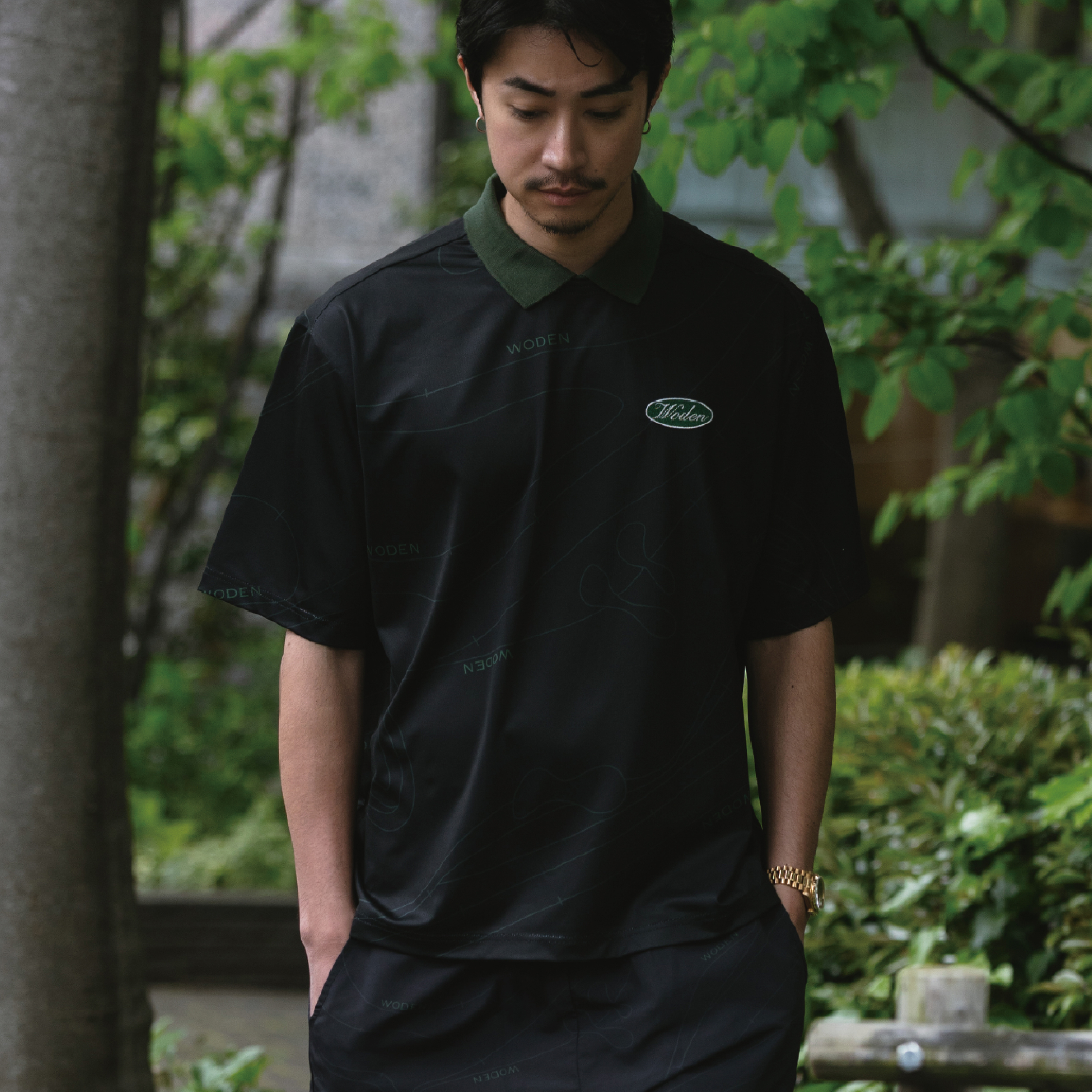 WODEN® Contour lines Polo Tee 流線圖像Polo衫