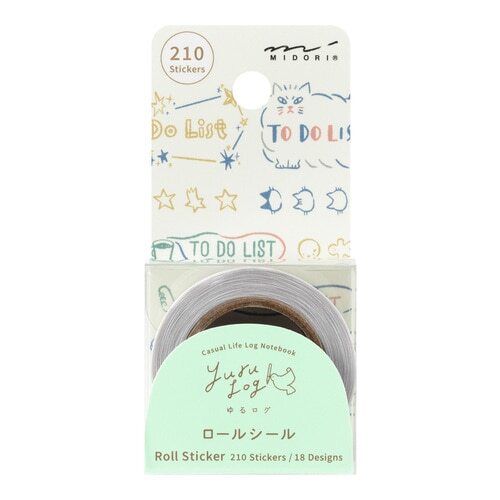 MIDORI｜Yuru Log 捲狀貼紙 郵票