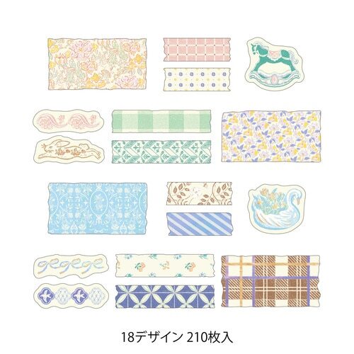 MIDORI｜Yuru Log 捲狀貼紙 復古