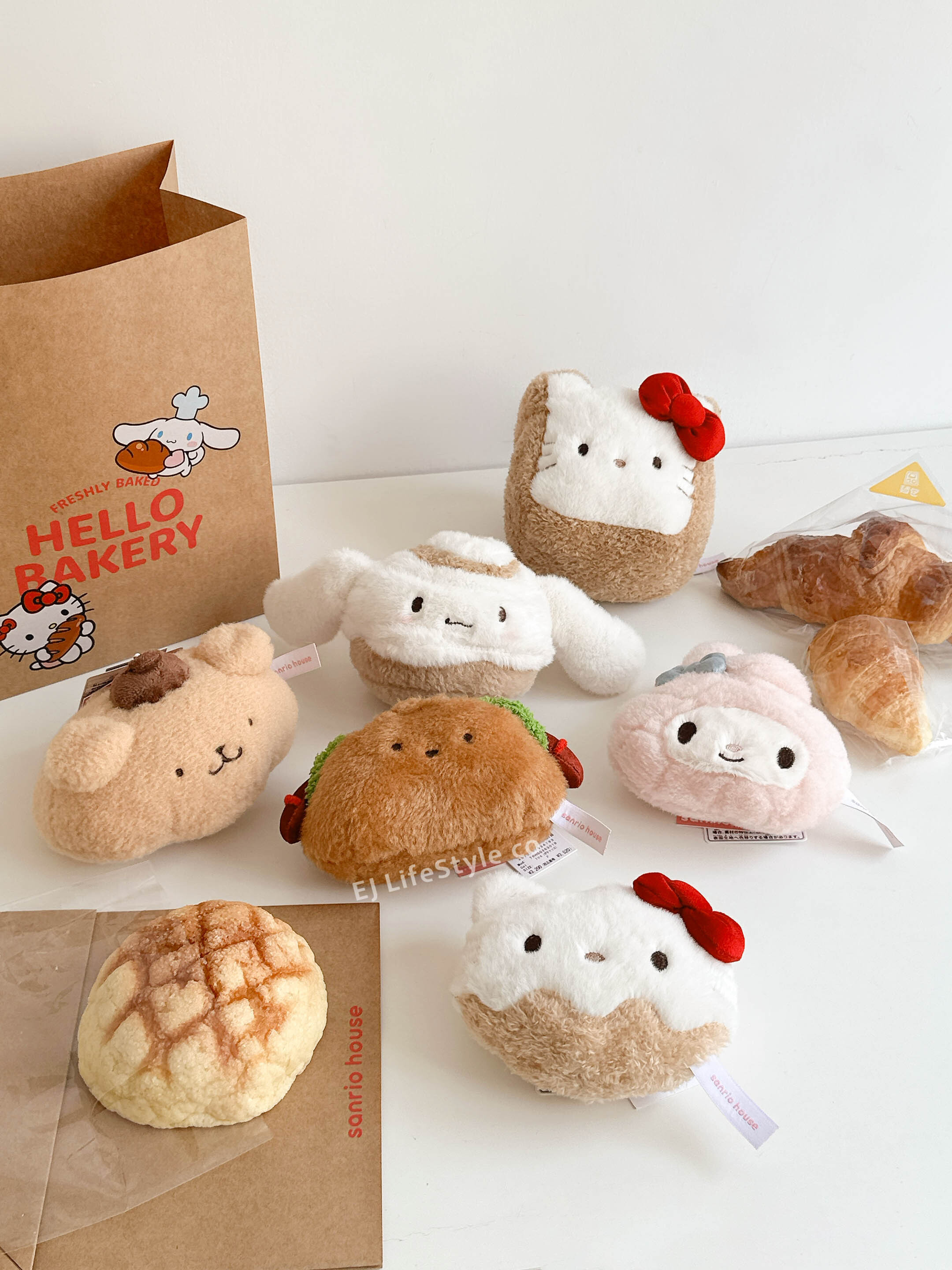 🇯🇵 SANRIO HOUSE 三麗鷗家族 "HELLO KITCHEN" 麵包系列 布丁狗 帕恰狗 大耳狗 美樂蒂 凱蒂貓 HELLO KITTY 玩偶 娃娃 / 現貨