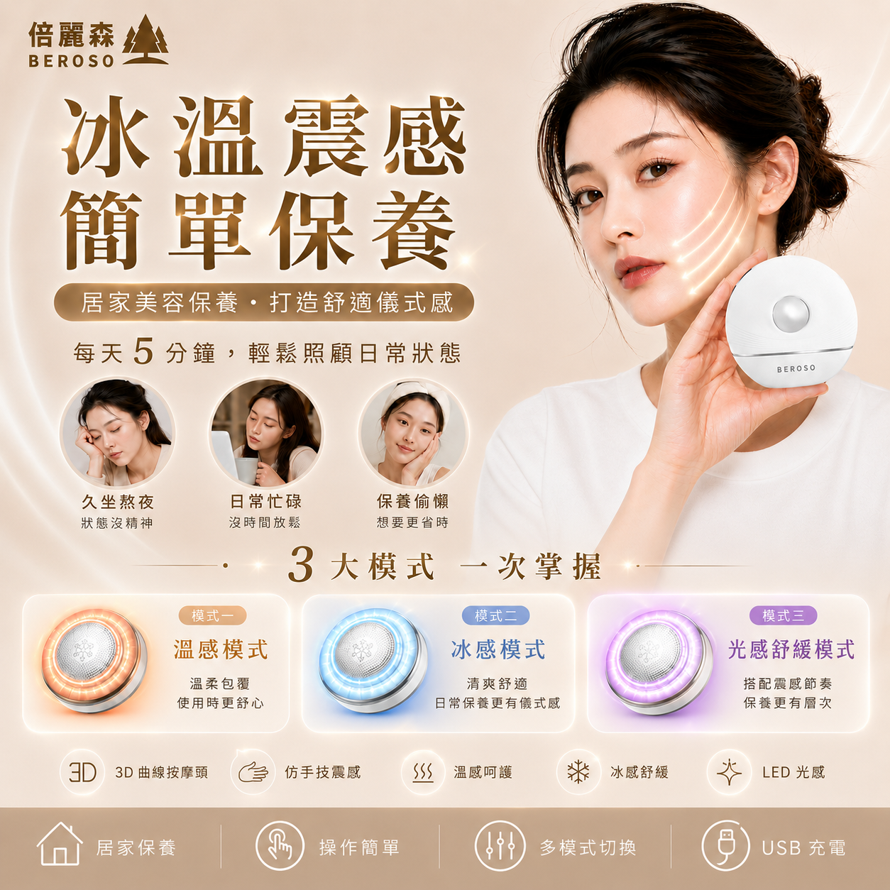 Pro拉提按摩緊顏美容儀餅乾機