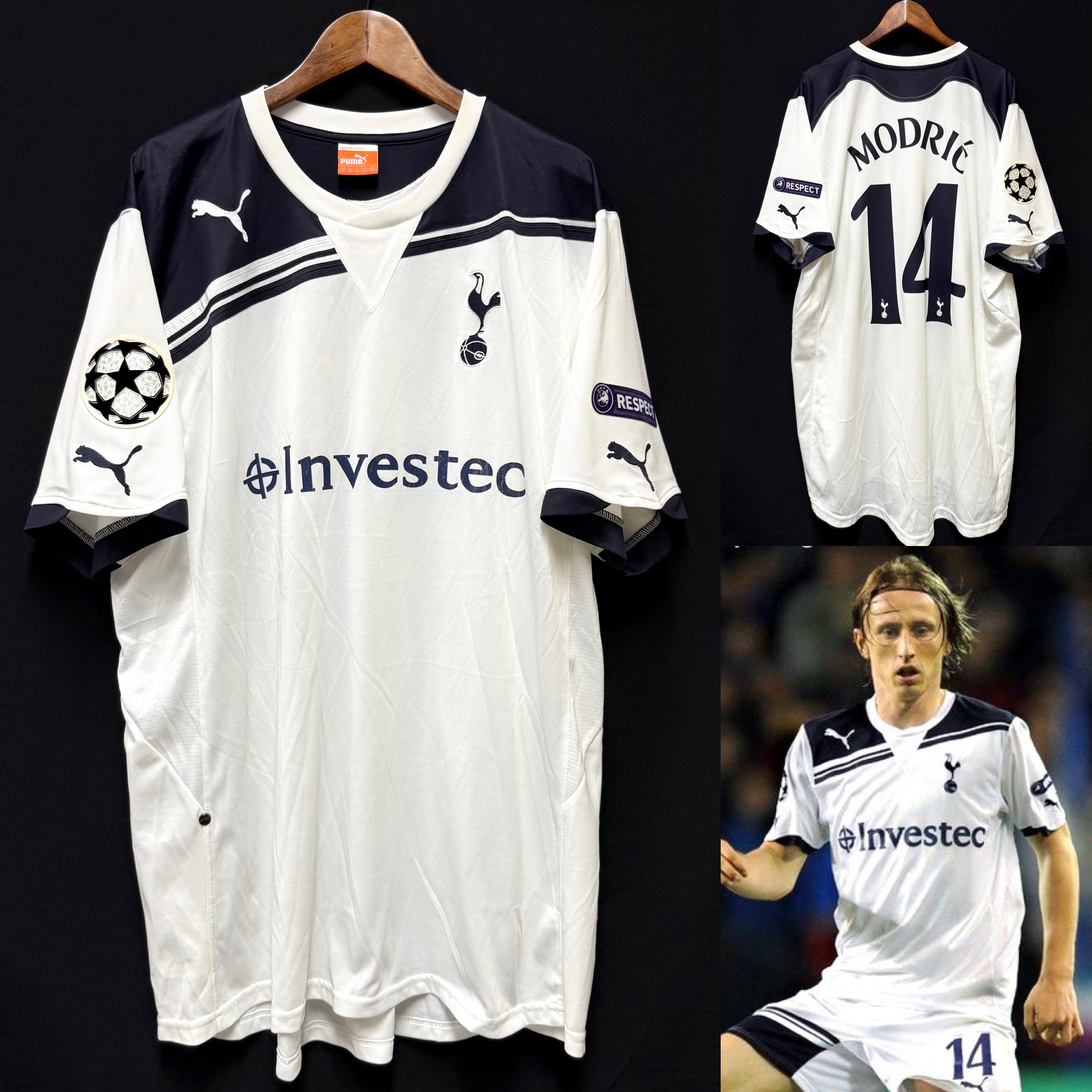 Tottenham Hotspur 2010-2011 UEFA Champions League Puma Home Shirt #14 MODRIC
