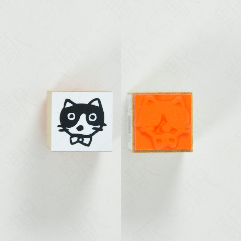 賓士貓 北岸由美聯名 迷你 木頭印章｜Sanby 日本