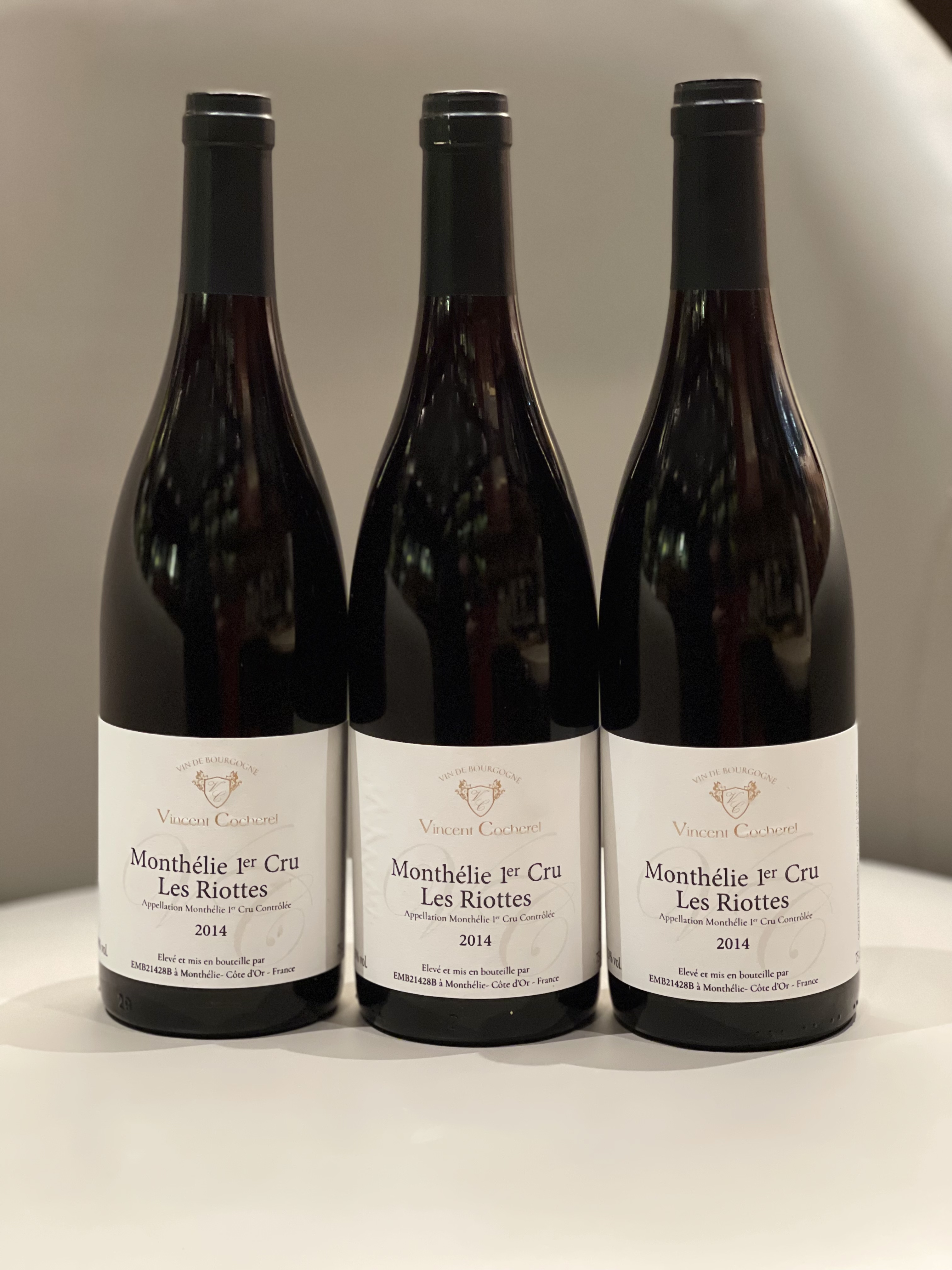 Vincent Cocherel Monthelie 1er cru Les Riottes 2014 蒙特利 一級園黑皮洛 x3支