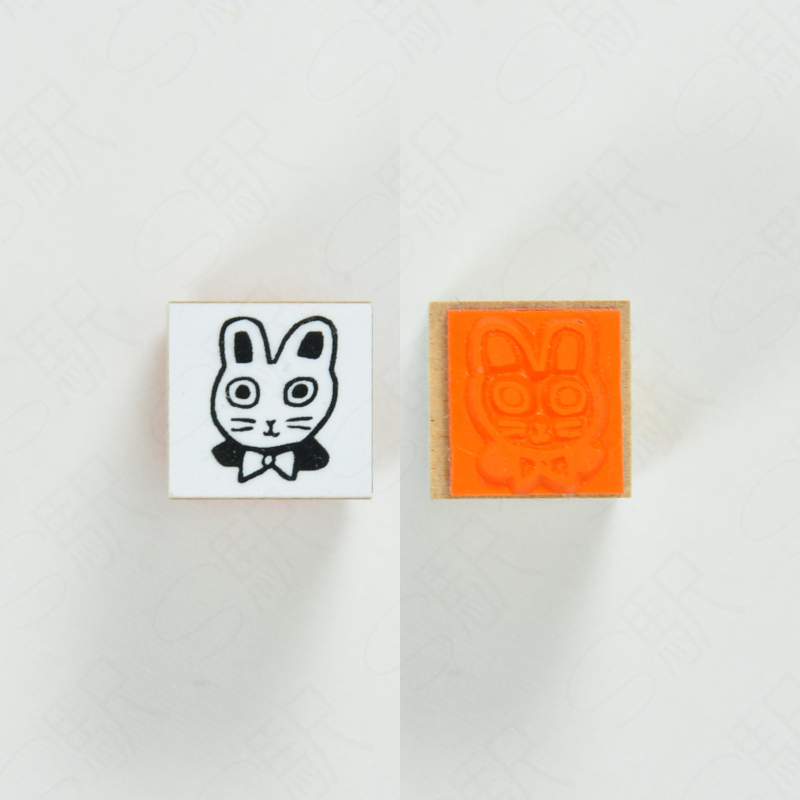 兔子 北岸由美聯名 迷你 木頭印章｜Sanby 日本