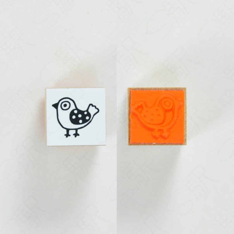小鳥 北岸由美聯名 迷你 木頭印章｜Sanby 日本