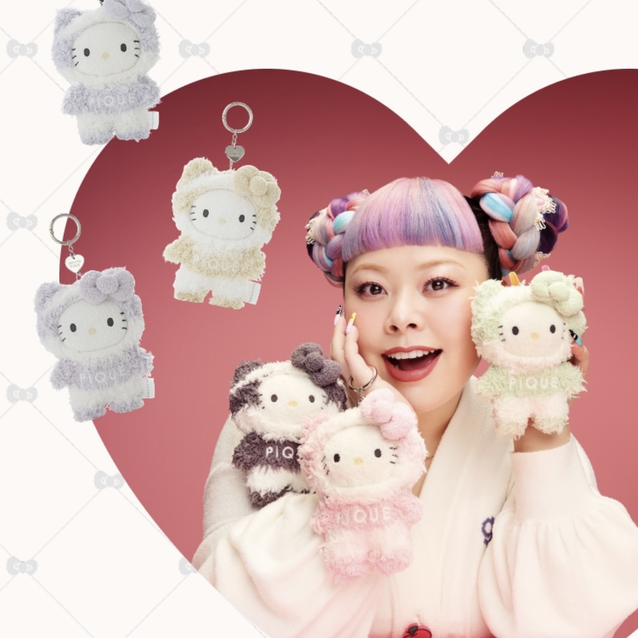 SANRIO HOUSE x GELATO PIQUE 凱蒂貓 絨毛吊飾 蓬鬆 盲盒 秘密收藏系列 HELLO KITTY