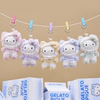 SANRIO HOUSE x GELATO PIQUE 凱蒂貓 絨毛吊飾 蓬鬆 盲盒 秘密收藏系列 HELLO KITTY