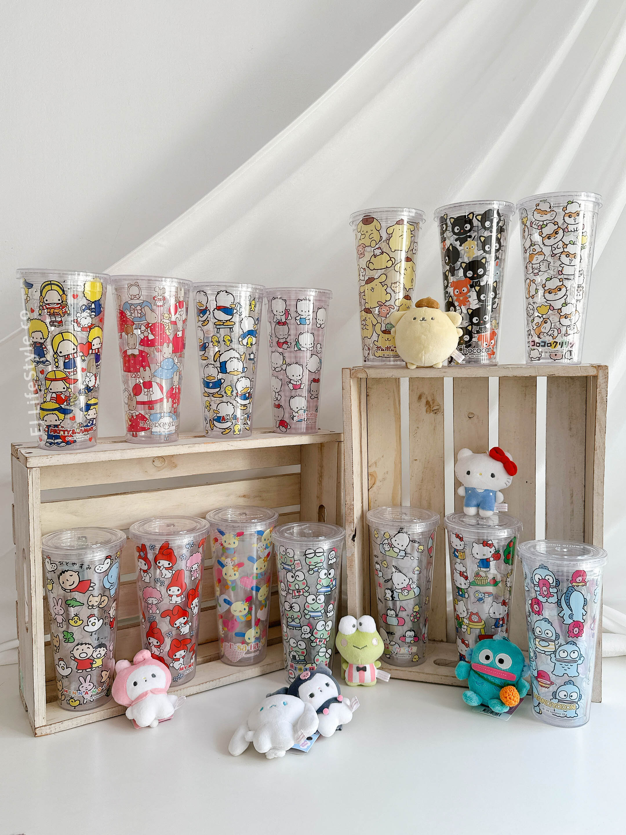 🇯🇵 SANRIO HOUSE 三麗鷗家族 透明吸管水杯 冷水杯 水壺 杯子 600ml / 現貨